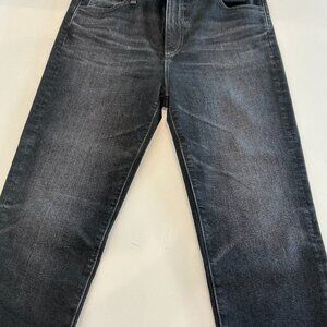 AG-ED DENIM, THE ISABELLE, HIGH RISE STRAIGHT CROP, BLACK, 28R